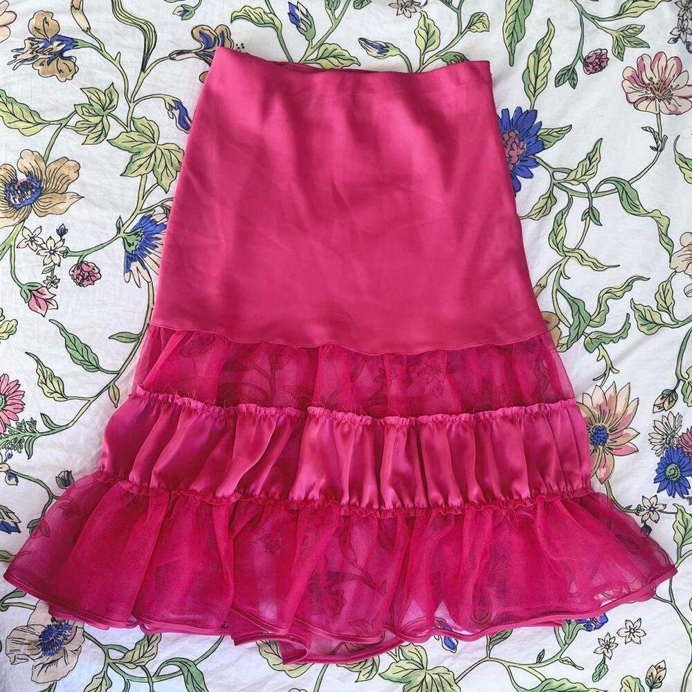 Kimchi blue tiered midi skirt